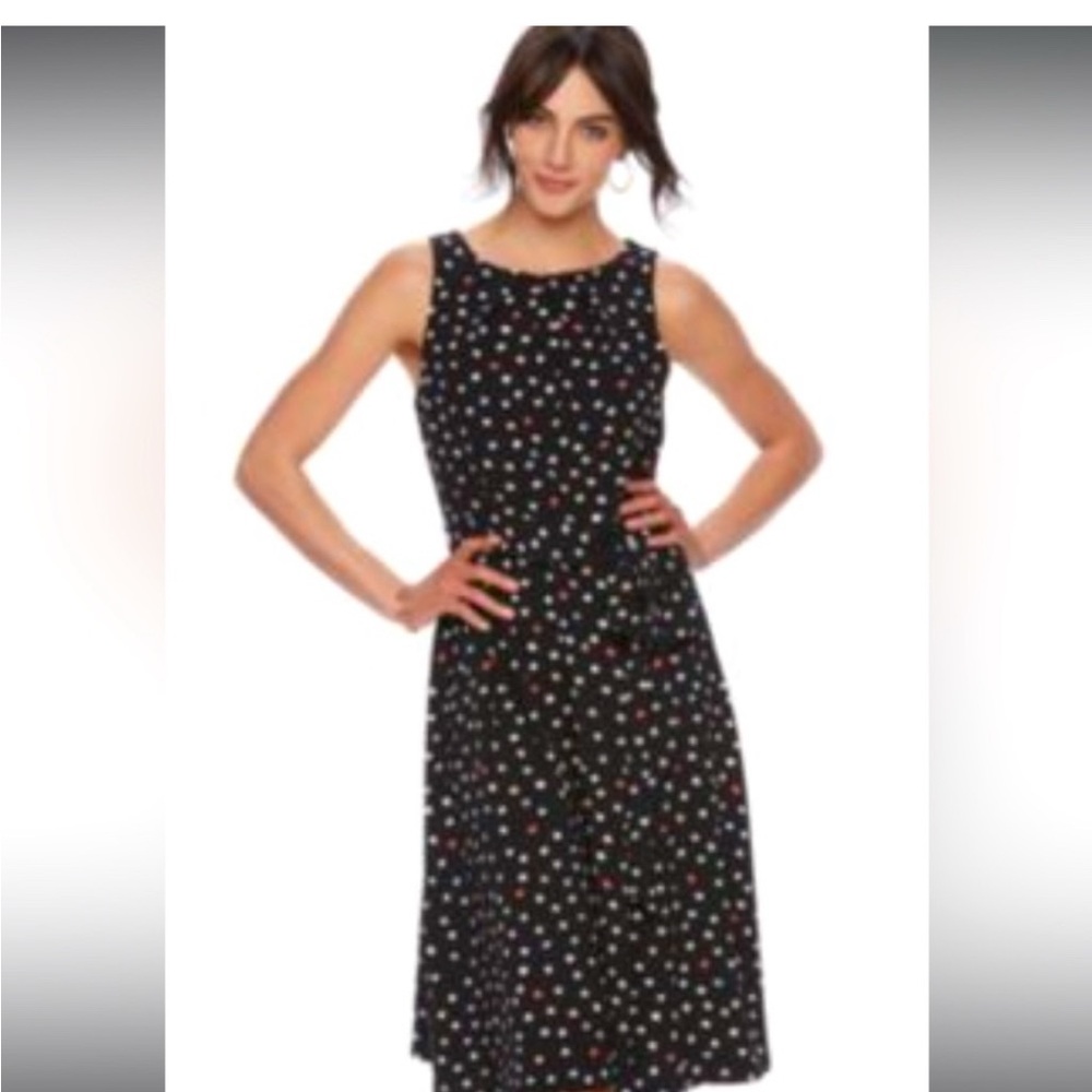 Elegant Black Polka Dot Dress